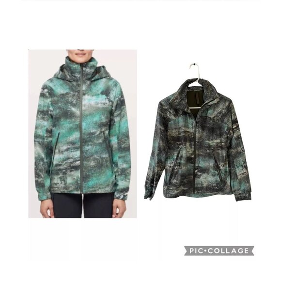 Lululemon Here to Move Jacket Azurite Dark Olive Zip Up Rain Coat Size - Picture 1 of 11